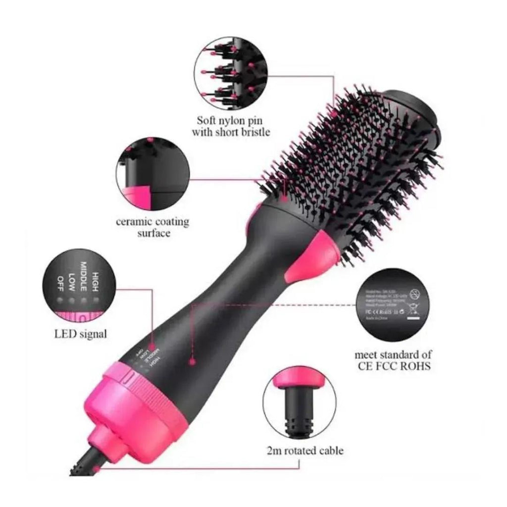 One Step Hair Dryer & Styler Black Pink