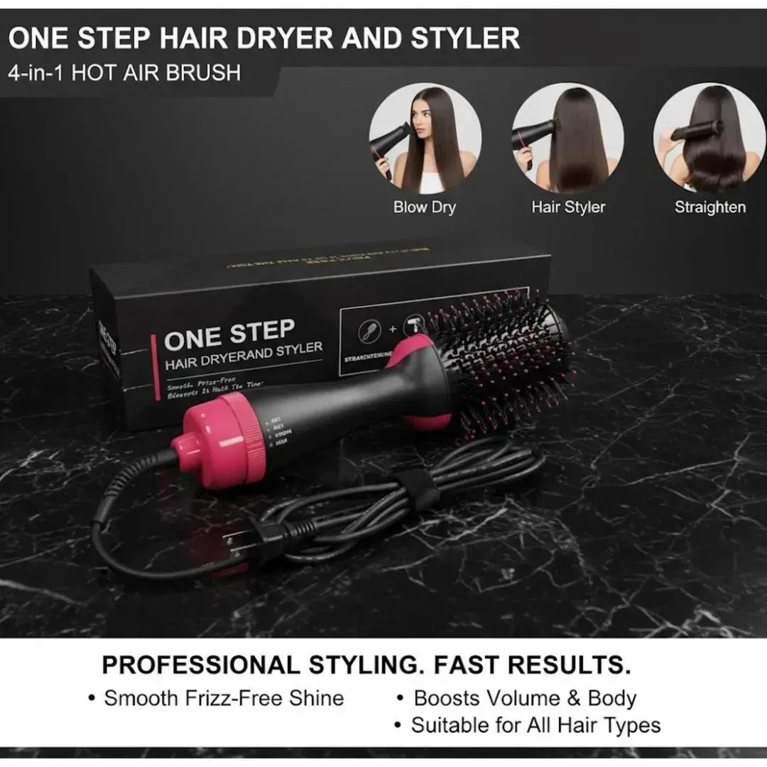 One Step Hair Dryer & Styler Black Pink
